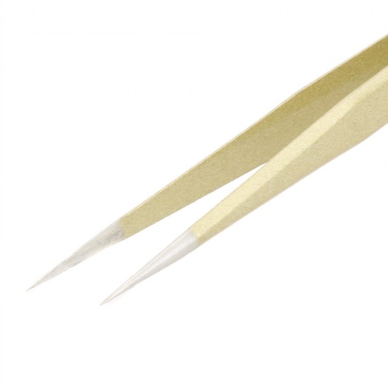 TU-11BB 5.5inch ESD Anti-static Golden Extra Long Straight Tweezers Nipper Clip Hand Tool Stainless Steel TU-11BB 5.5inch ESD Anti-static Golden Extra Long Straight Tweezers Nipper Clip Hand Tool Stainless Steel