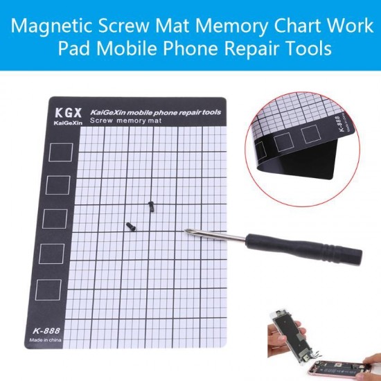 Universal 145x90mm Magnetic Screw Mat Phone Phone Screws Storage Mat Memory Chart Working Pad Mobile Phone Tablets Repair Tools