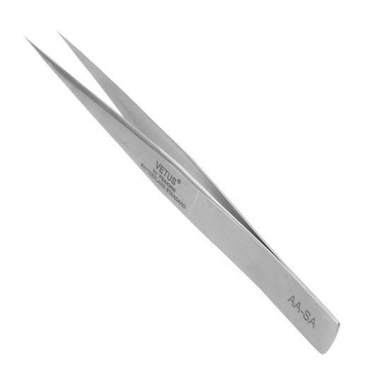 AA-SA Precision Tweezer Forceps Stainless Steel Antimagnetic Anti-acid Electronic Repair Hand Tools