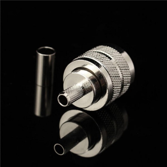 UHF Male Connector Pl259 Plug Crimp RG58 RG142 LMR195 Cable Straight Connector Adapter