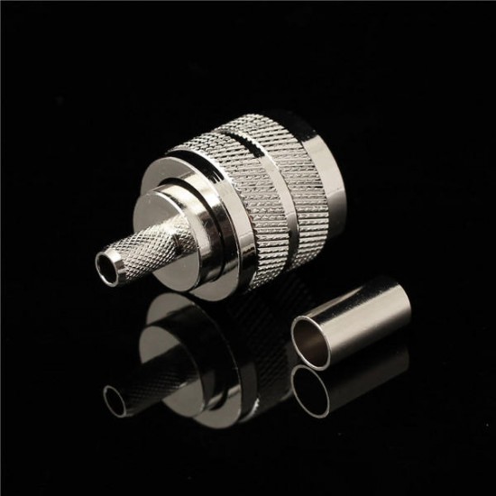 UHF Male Connector Pl259 Plug Crimp RG58 RG142 LMR195 Cable Straight Connector Adapter UHF Male Connector Pl259 Plug Crimp RG58 RG142 LMR195 Cable Straight Connector Adapter