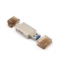 2-in-1 Zinc Alloy USB Type-C TF/NM Card Reader Dual Use USB Hub Nano Memory Card Reader USB3.0 Adapter for Mate 20 Pro P30