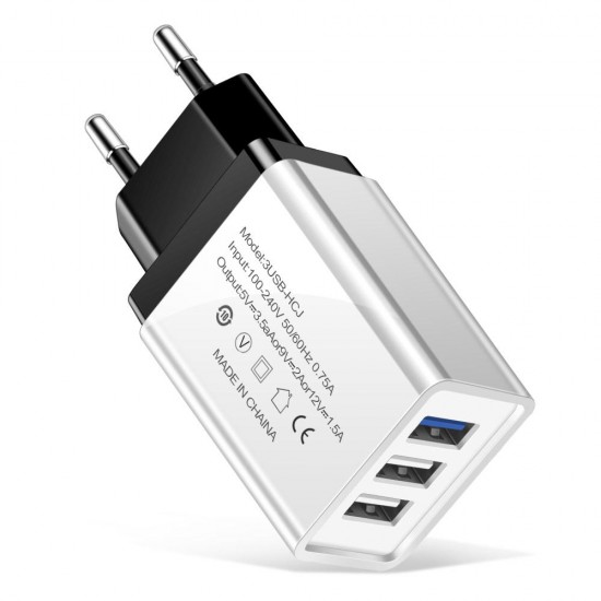5V 2A 3 USB Travel Charger Power Adapter For Smartphone Tablet PC 5V 2A 3 USB Travel Charger Power Adapter For Smartphone Tablet PC