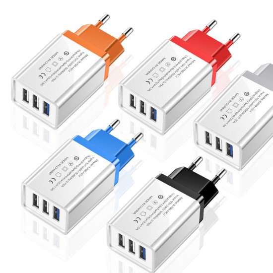 5V 2A 3 USB Travel Charger Power Adapter For Smartphone Tablet PC 5V 2A 3 USB Travel Charger Power Adapter For Smartphone Tablet PC