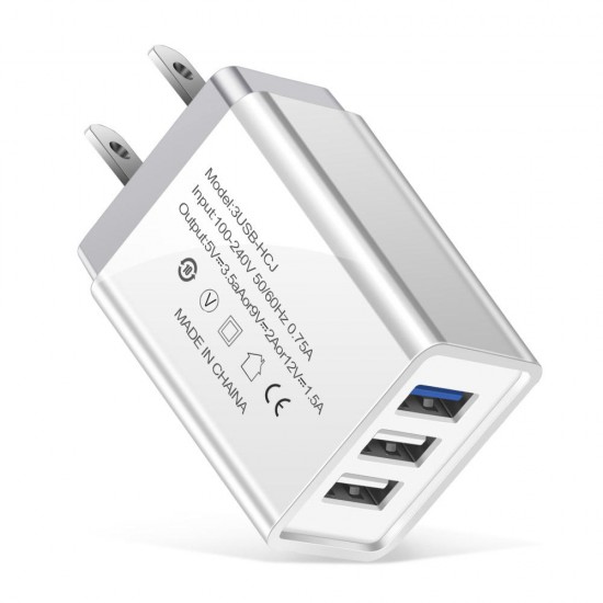 5V 2A 3 USB Travel Charger Power Adapter For Smartphone Tablet PC 5V 2A 3 USB Travel Charger Power Adapter For Smartphone Tablet PC