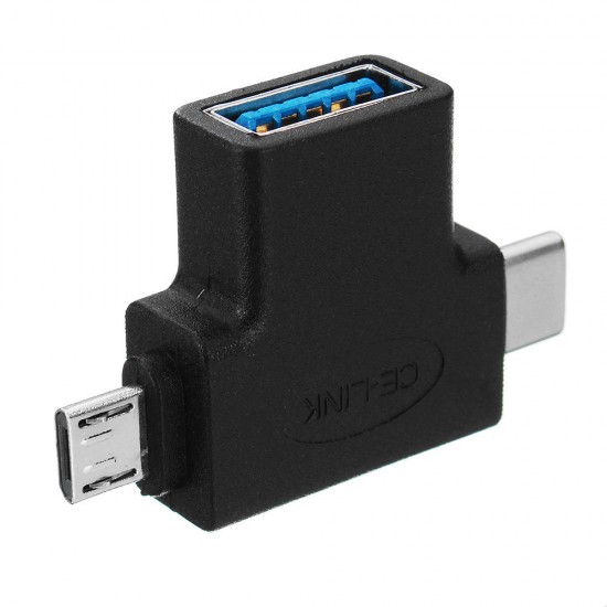 Type-C + Micro USB Male to USB 3.0 Female OTG Adapter Connector for Android Phones Tablets Type-C + Micro USB Male to USB 3.0 Female OTG Adapter Connector for Android Phones Tablets