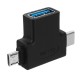 Type-C + Micro USB Male to USB 3.0 Female OTG Adapter Connector for Android Phones Tablets Type-C + Micro USB Male to USB 3.0 Female OTG Adapter Connector for Android Phones Tablets