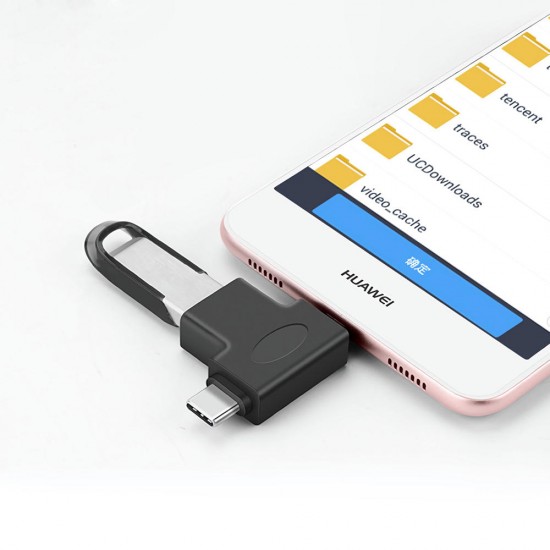 Type-C + Micro USB Male to USB 3.0 Female OTG Adapter Connector for Android Phones Tablets Type-C + Micro USB Male to USB 3.0 Female OTG Adapter Connector for Android Phones Tablets