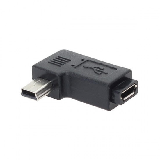 Mini USB Male to MICRO USB Female Adapter Black