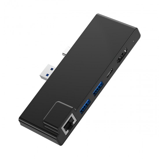 USB 3.0 Hub Type-C 4K HD Rj45 Gigabit Ethernet 1000Mbps Adapter TF/SD Card Reader for Surface Pro 7 USB 3.0 Hub Type-C 4K HD Rj45 Gigabit Ethernet 1000Mbps Adapter TF/SD Card Reader for Surface Pro 7
