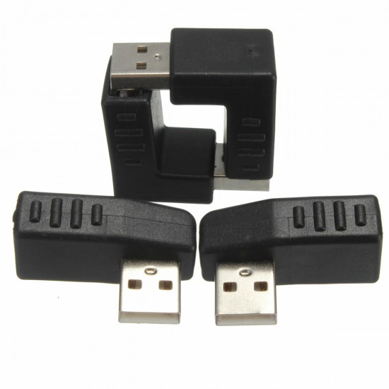 USB Male to Female Angled Adaptors 90 Degree L Shaped USB Extension Module