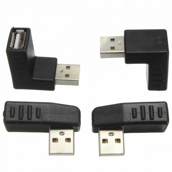 USB Male to Female Angled Adaptors 90 Degree L Shaped USB Extension Module