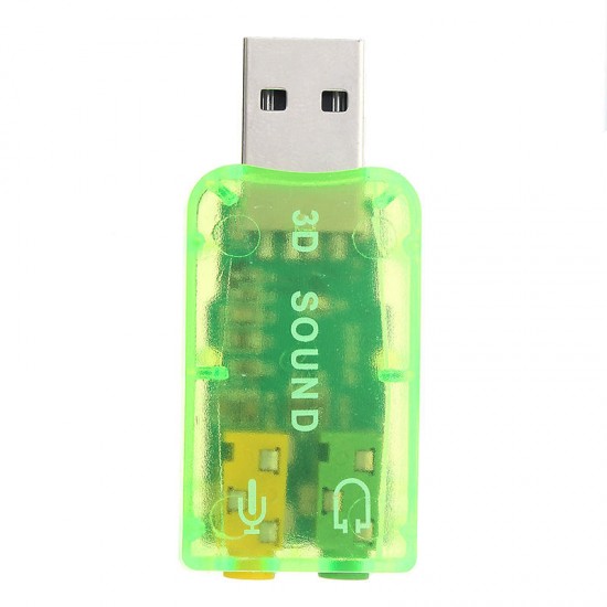 USB2.0 5.1 Channel External Audio Sound Card Mic Record Speaker Audio Adapter Headphone Jack