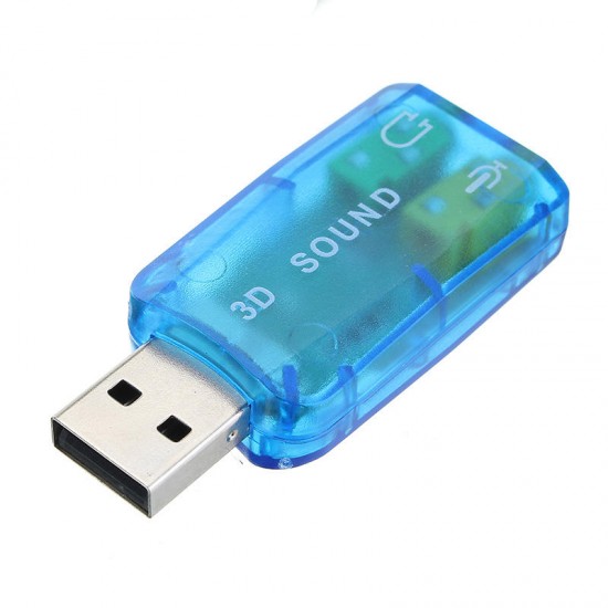 USB2.0 5.1 Channel External Audio Sound Card Mic Record Speaker Audio Adapter Headphone Jack