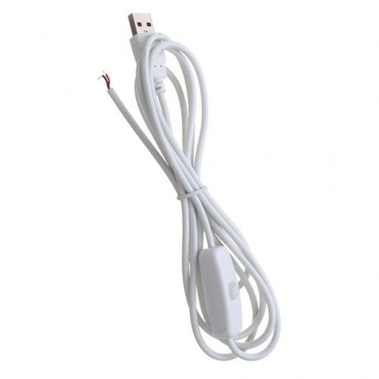 1.5M USB to 2Pin Wire Extension Cable with ON OFF Switch for Single Color LED Strip Rigid Light