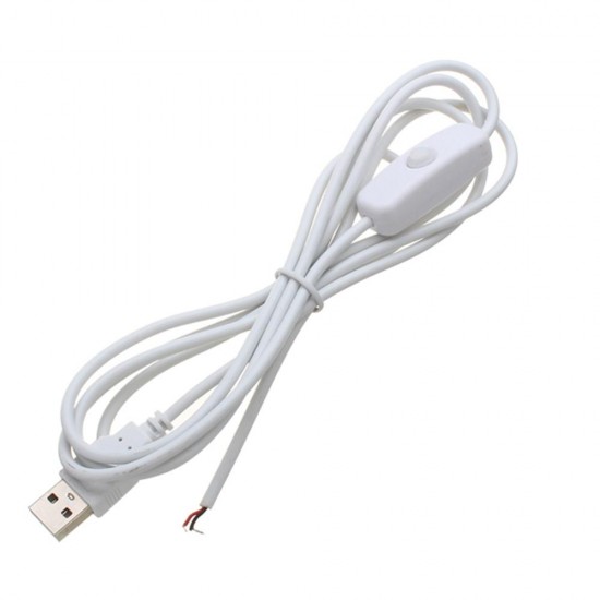 1.5M USB to 2Pin Wire Extension Cable with ON OFF Switch for Single Color LED Strip Rigid Light