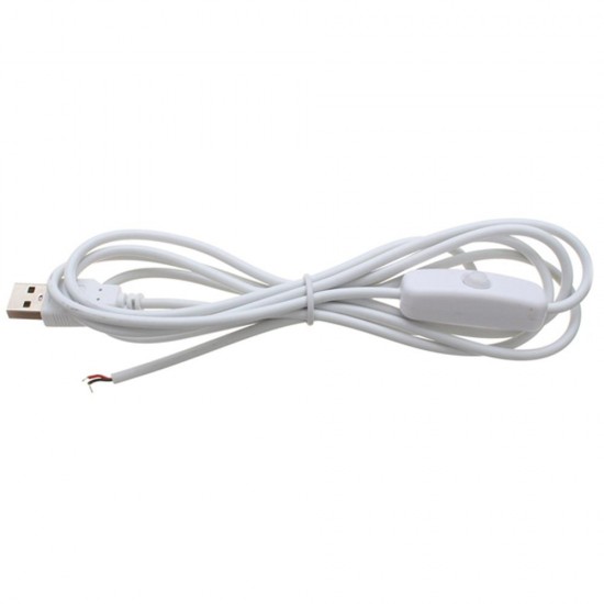 1.5M USB to 2Pin Wire Extension Cable with ON OFF Switch for Single Color LED Strip Rigid Light