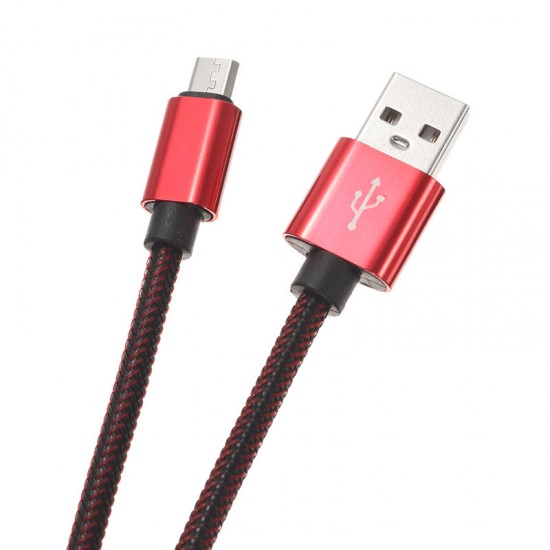 2.1A Nylon Braided Micro USB Fast Charging Data Cable 3.33ft/1m For Samsung S7 Letv Not