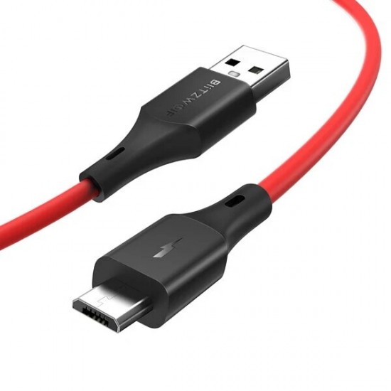 [3 Pack] BW-MC14 Micro USB Charging Data Cable 6ft/1.8m For ZenFone Max Pro-Red