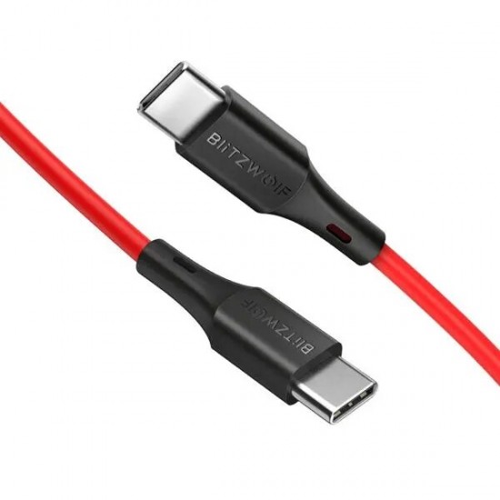 [3 Pack] BW-TC17 3A USB PD Type-C to Type-C Charging Data Cable 3ft/0.9m For iPad Pro Macbook Pocophone F1 - Red