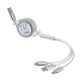 3 in 1 USB Charging Cable Cord Data Cable Multi Retractable Micro USB Type C Lightning for Apple Android Type C Mobile Phone 3 in 1 USB Charging Cable Cord Data Cable Multi Retractable Micro USB Type C Lightning for Apple Android Type C Mobile Phone