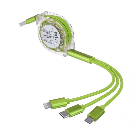 3 in 1 USB Charging Cable Cord Data Cable Multi Retractable Micro USB Type C Lightning for Apple Android Type C Mobile Phone 3 in 1 USB Charging Cable Cord Data Cable Multi Retractable Micro USB Type C Lightning for Apple Android Type C Mobile Phone