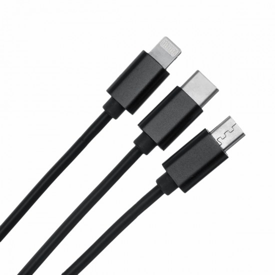 3 in 1 USB Charging Cable Cord Data Cable Multi Retractable Micro USB Type C Lightning for Apple Android Type C Mobile Phone