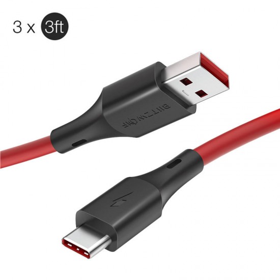 3 x BW-TC19 5A SuperCharge QC3.0 USB Type-C Charging Data Cable 0.9m/1.8m for HUAWEI P30 Pro Mate20 Pro P20 Nova 5i P10
