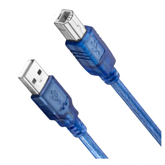 30CM Blue USB 2.0 Type A Male to Type B Male Power Data Transmission Cable For UNO R3 MEGA 2560