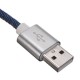 3Pcs Denim 2A USB Type-C 1m/3.28ft Charging Data Cable For Samsung