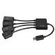 4 Port Micro USB OTG Hub Adapter Cable Data Line Power Charging for Galaxy S5 S4 S3 Google Nexus