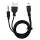 50cm 3.5mm Audio Jack USB to Mini USB Cable for Speakers Mp3 MP4 Player Audio Cable