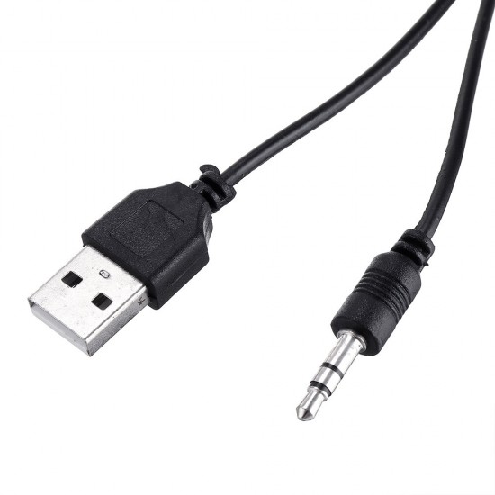 50cm 3.5mm Audio Jack USB to Mini USB Cable for Speakers Mp3 MP4 Player Audio Cable