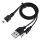 50cm 3.5mm Audio Jack USB to Mini USB Cable for Speakers Mp3 MP4 Player Audio Cable