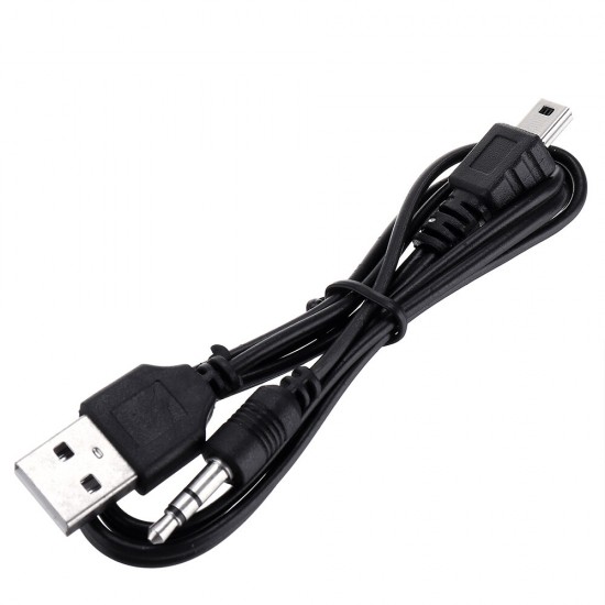 50cm 3.5mm Audio Jack USB to Mini USB Cable for Speakers Mp3 MP4 Player Audio Cable