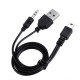 50cm 3.5mm Audio Jack USB to Mini USB Cable for Speakers Mp3 MP4 Player Audio Cable