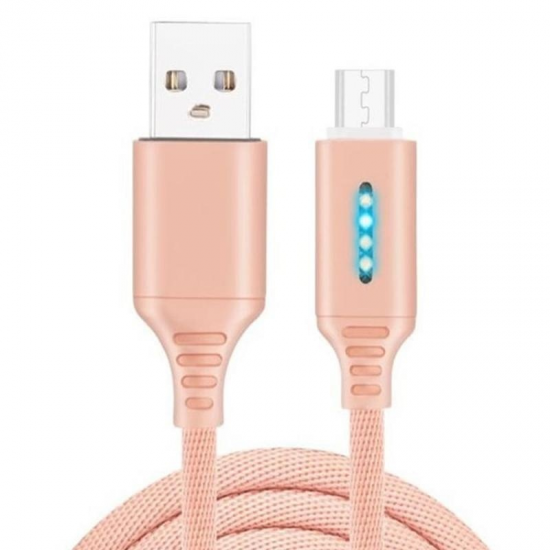 Automatic Auto Cut-off LED Light USB Fast Charging Data Cable For IPhone/for Android for Type C Gifts