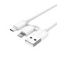 GN-USJ810 2 in 1 2.1A Micro USB +Lightning forFast Charging Data Cable for iPhone