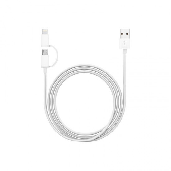 GN-USJ810 2 in 1 2.1A Micro USB +Lightning forFast Charging Data Cable for iPhone