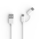 2 in 1 QC 3.0 Type C Micro USB Fast Charging Cable 30cm For Oneplus 5 6 Note 4x