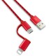 2 in 1 Type-C Micro USB for Fast Charging Phone Data Cable for iPhone S8 X Xiaomi