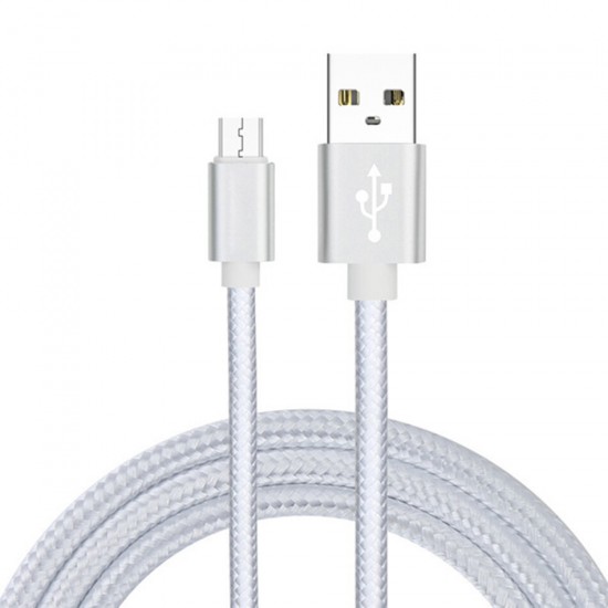 2.1A Micro USB Type C Nylon Braided Wire Fast Charging Data Cable For Mi8 Mi9 HUAWEI P20 Mate 20 S9 S10 Note