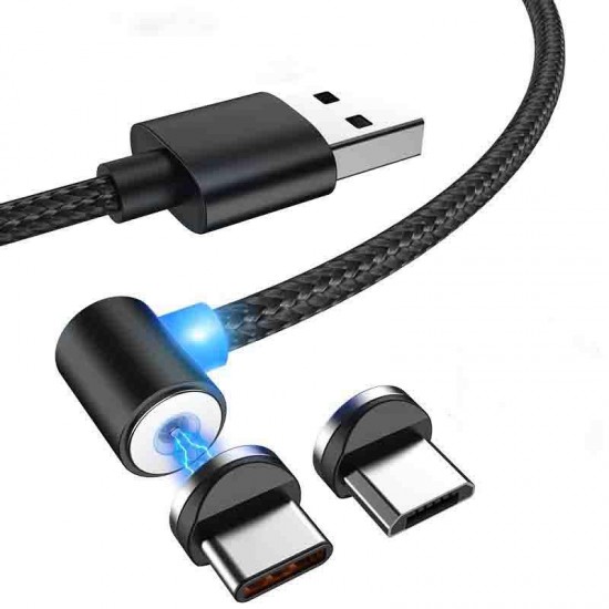 2.1A Type-C Micro USB 360 Degree Suction Fishing Magnetic Data Cable For HUAWEI P30 Oneplus 7 MI9 S10 S10+ 2.1A Type-C Micro USB 360 Degree Suction Fishing Magnetic Data Cable For HUAWEI P30 Oneplus 7 MI9 S10 S10+