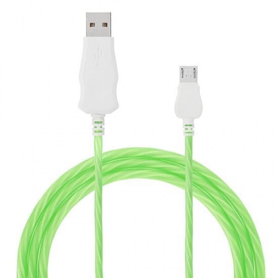 2.4A Flowing Light Micro USB Fast Charging Data Cable 1M For Smart Phone Tablet