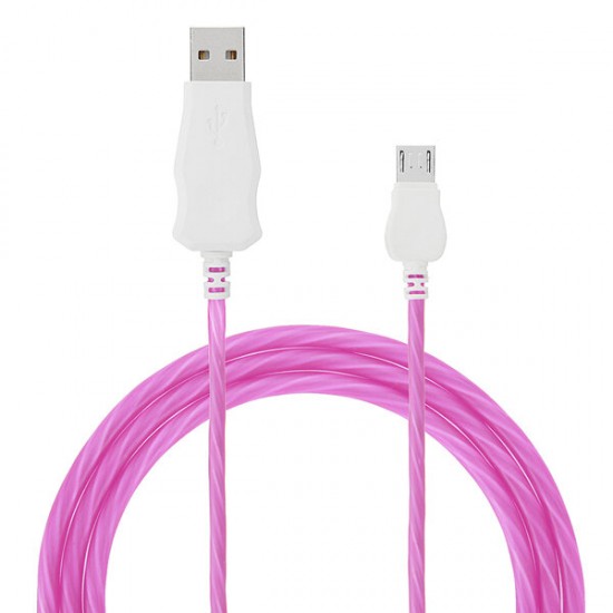 2.4A Flowing Light Micro USB Fast Charging Data Cable 1M For Smart Phone Tablet