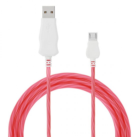 2.4A Flowing Light Micro USB Fast Charging Data Cable 1M For Smart Phone Tablet