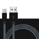 2.4A Micro USB Nylon Braided Fast Charging Data Cable For HUAWEI OPPO Android Phone