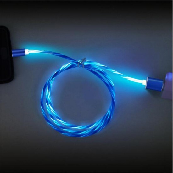2.4A Micro USB Type C LED Light Magnetic Fast Charging Data Cable For Huawei P30 Pro Mate 30 9 Pro 7A 6Pro Y4800