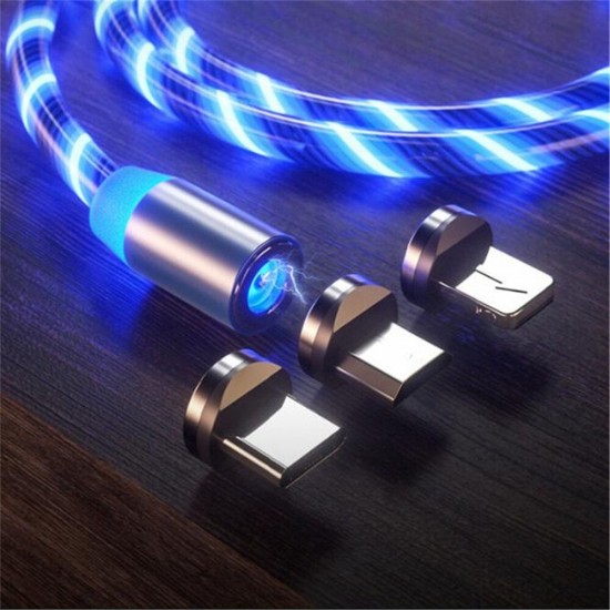 2.4A Micro USB Type C LED Light Magnetic Fast Charging Data Cable For Huawei P30 Pro Mate 30 9 Pro 7A 6Pro Y4800