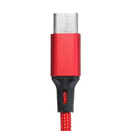 2.4A Type C Braided Fast Charging Data Cable 1m For Oneplus 5t 6 Mi A1 Mix 2